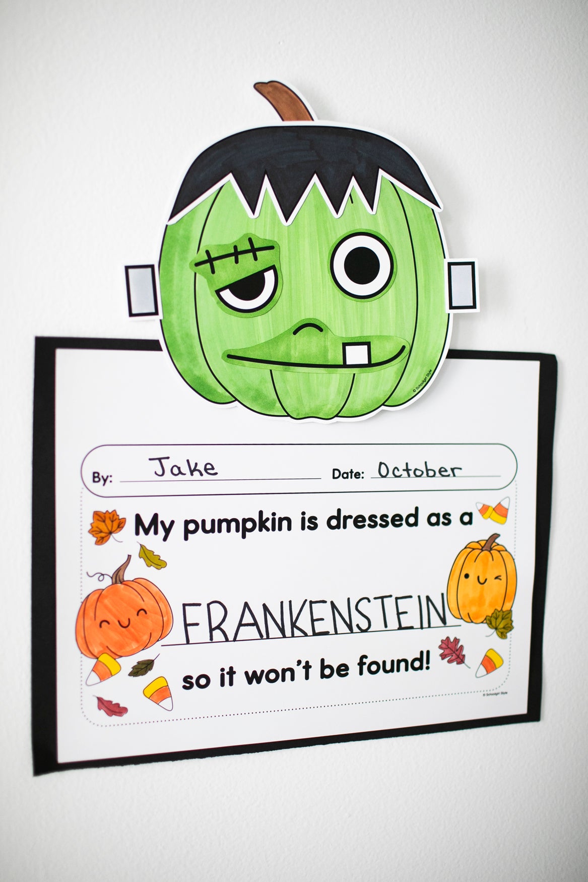 Pumpkins in Disguise Craft for kids