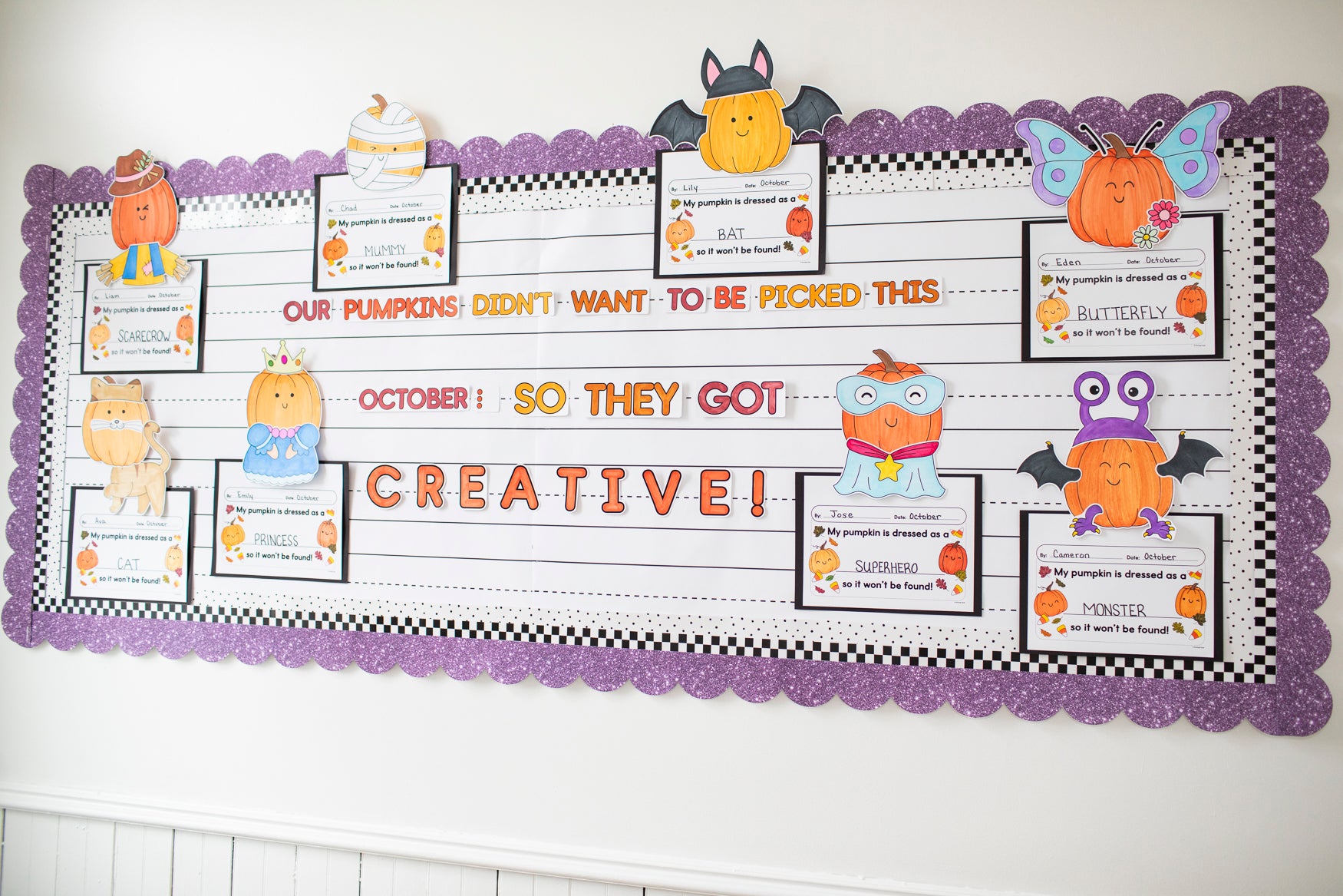Pumpkins in Disguise Craft and bulletin board set