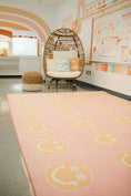 Load image into Gallery viewer, Viral Pink Smiley Face Sit Spots Rug Classroom Rug by Schoolgirl Style