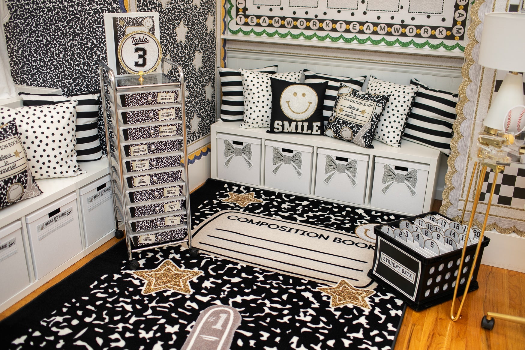 Fire Up Composition Notebook Classroom Rug by Schoolgirl Style