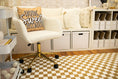 Load image into Gallery viewer, Brown and White Checkerboard Rug Neutral Classroom Rug