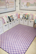 Load image into Gallery viewer, Lavender Checkerboard Rug