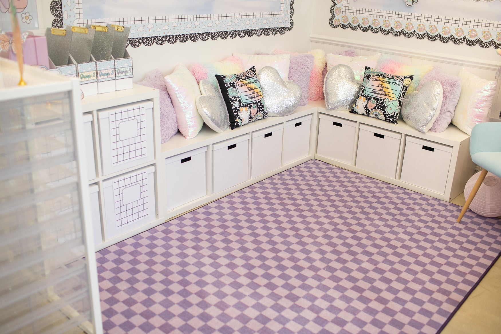 Lavender Checkerboard Rug