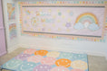 Load image into Gallery viewer, Pastel Rainbow Smileys Classroom Rug by Schoolgirl Style