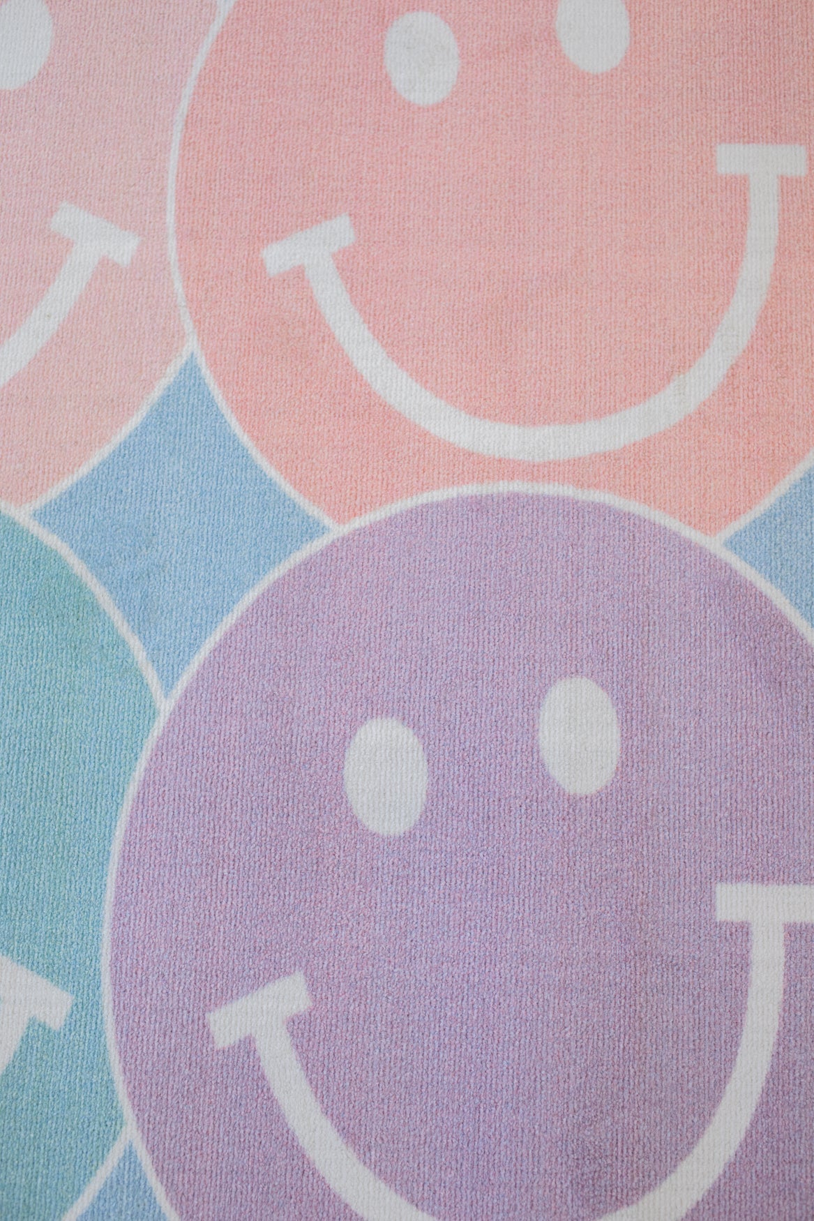 Pastel Rainbow Smileys Classroom Rug by Schoolgirl Style