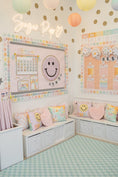 Load image into Gallery viewer, Mint Checkerboard Rug Classroom Rug by schoolgirl style