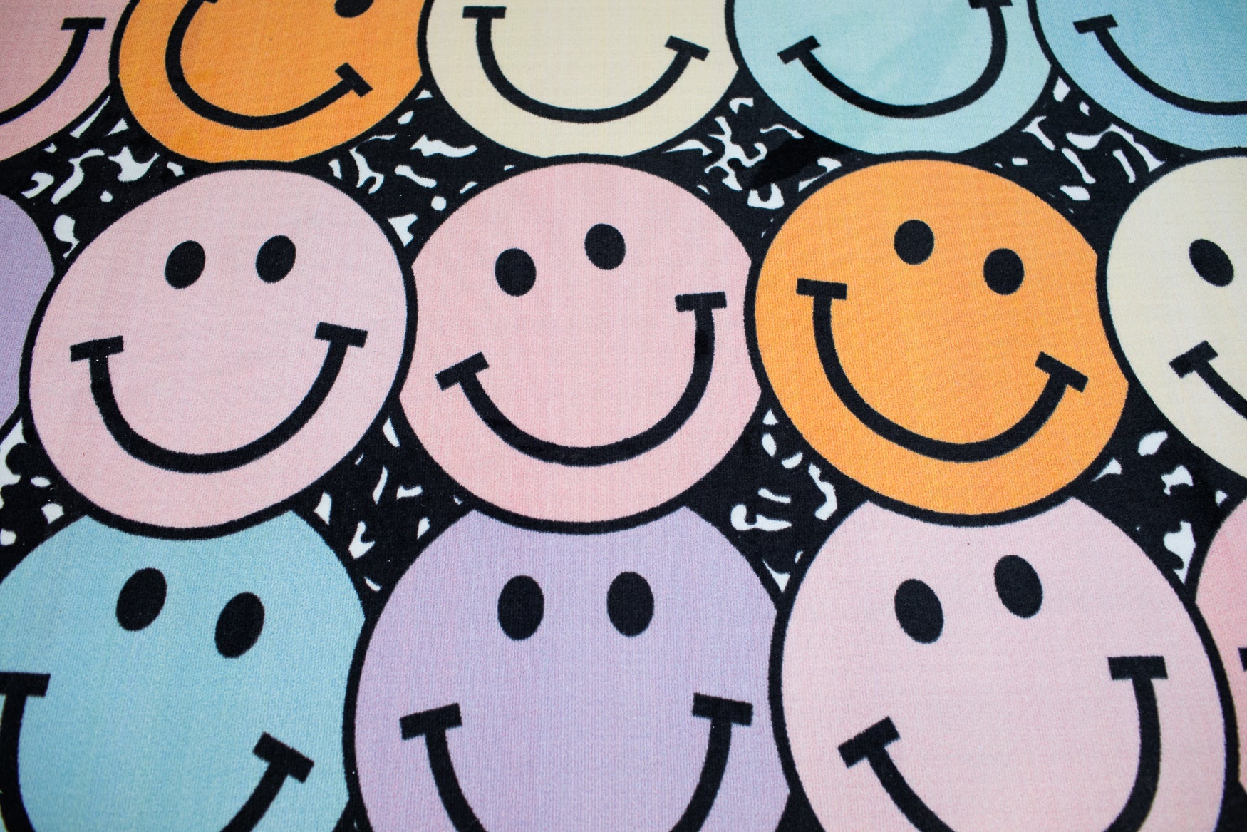 Composition Notebook with Pastel Smileys Classroom Rug by Schoolgirl Style