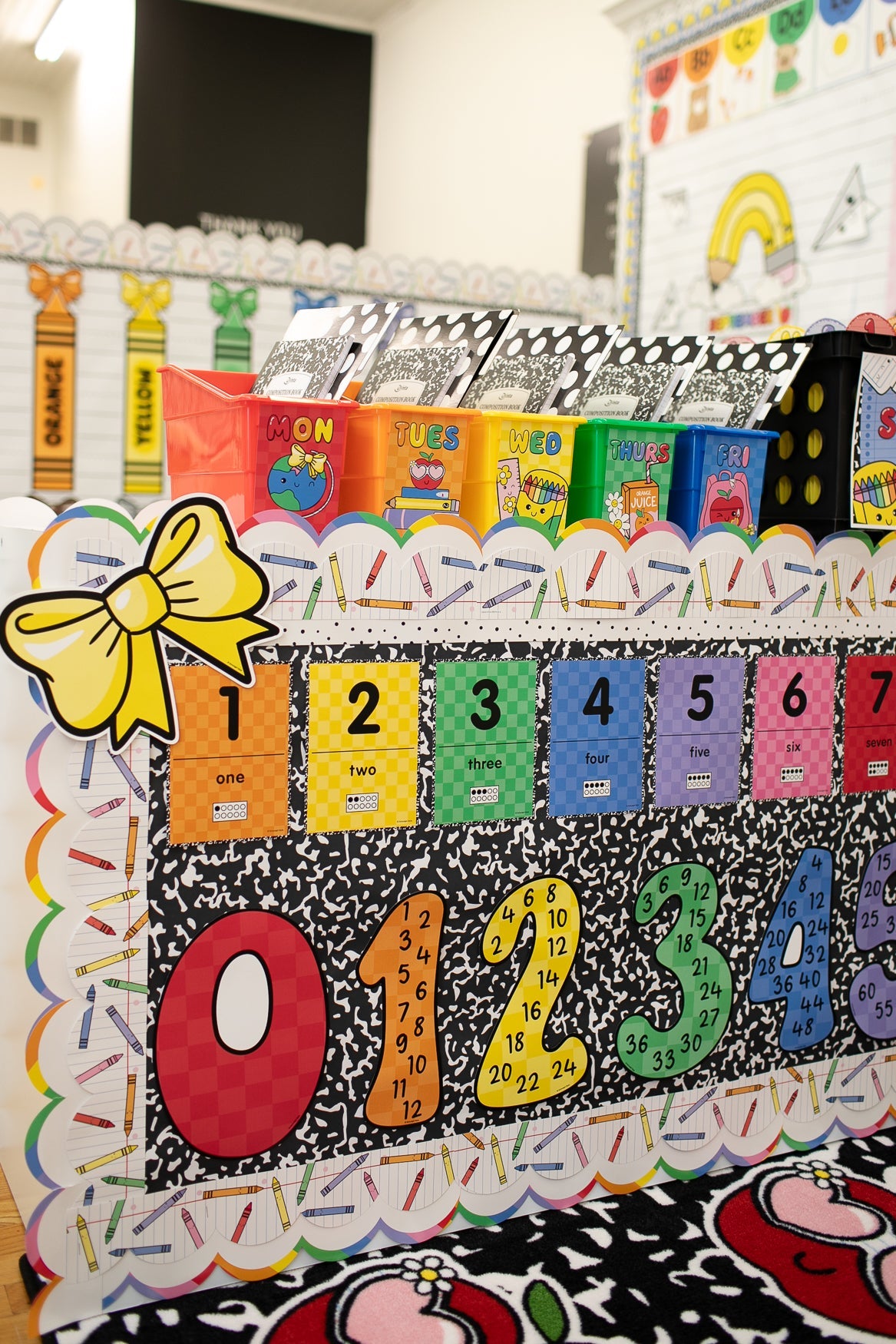 Printable Bright Rainbow 0-30 Ten Frames Number Cards | School Days