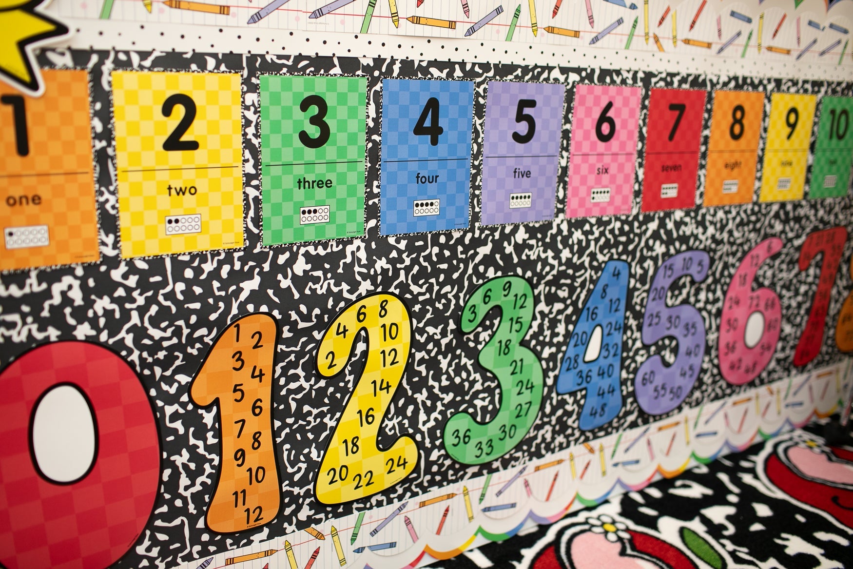 Printable Bright Rainbow 0-30 Ten Frames Number Cards | School Days