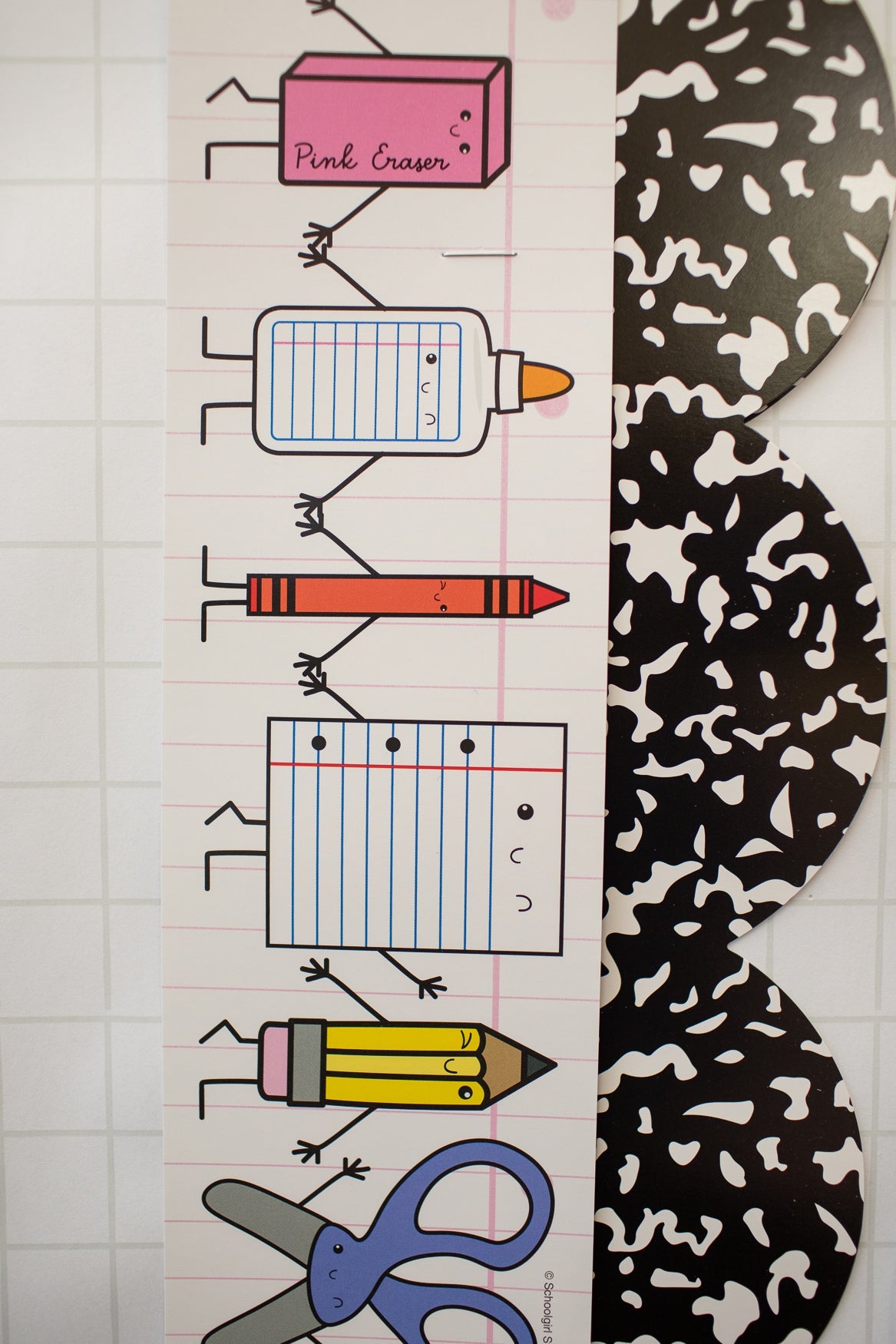 Buddies Forever School Supplies Bulletin Board Border | School Days