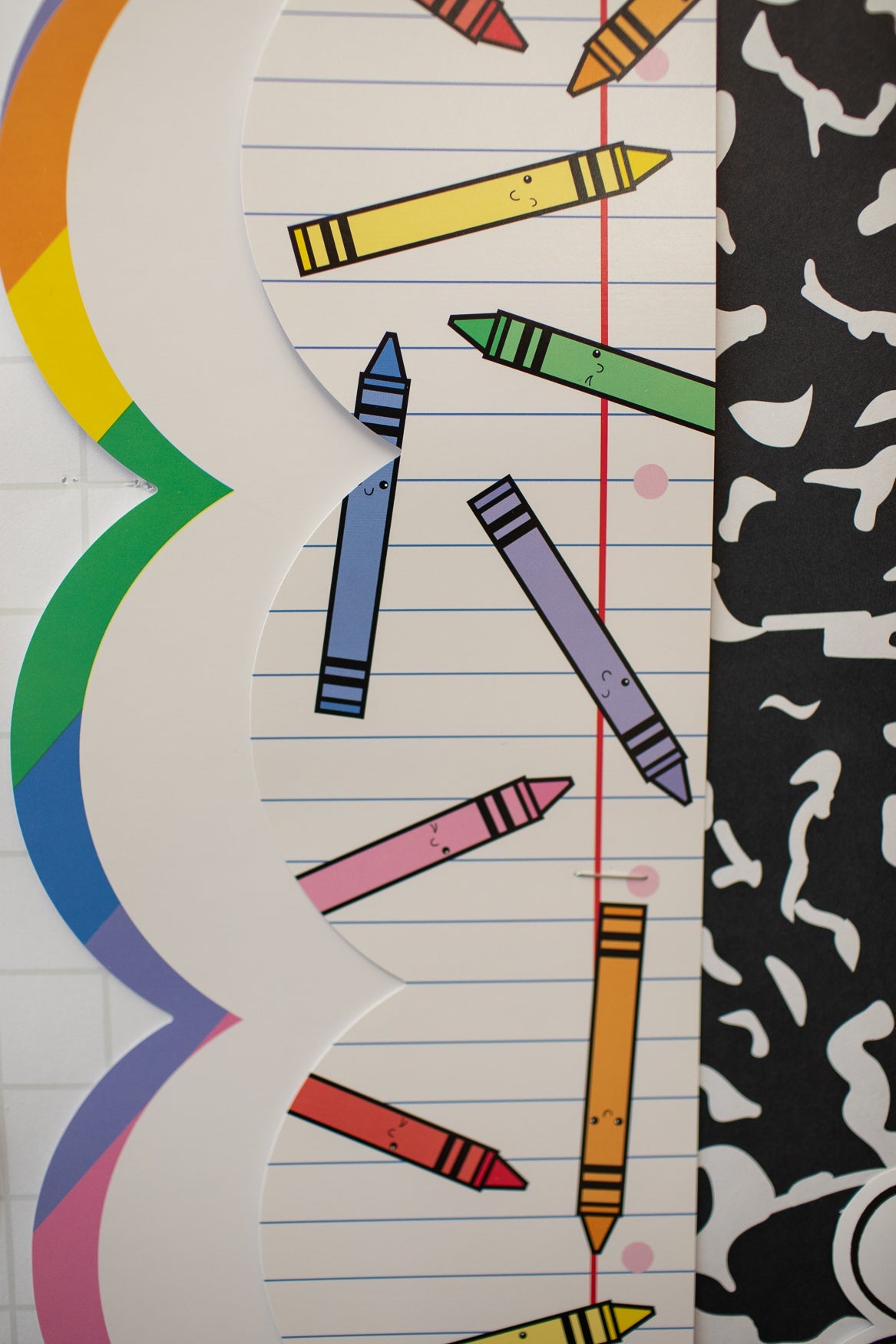 Color In The Lines Bright Rainbow Bulletin Board Border | School Days
