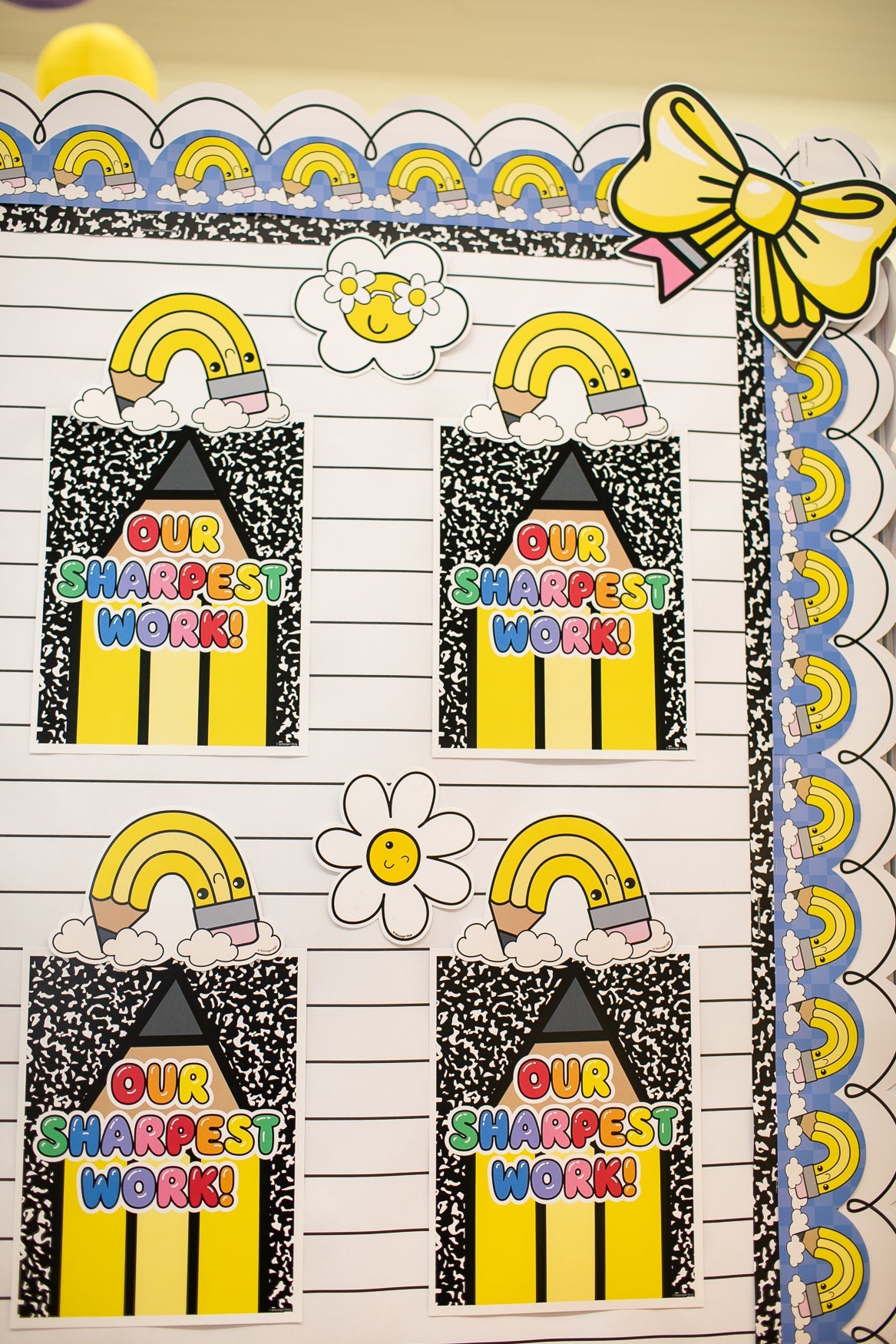 Printable Bright Rainbow Student Work Display | School Days