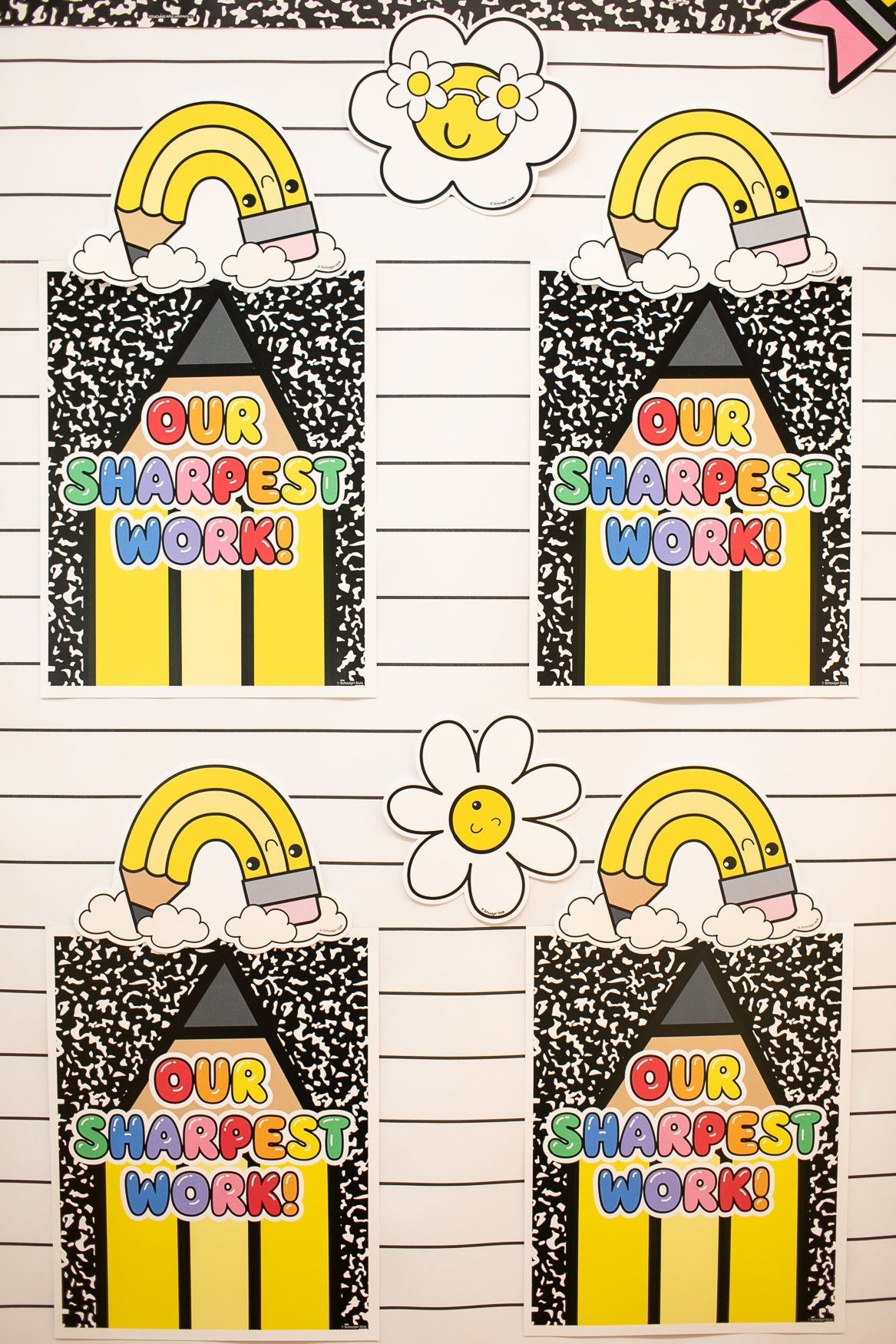Printable Bright Rainbow Student Work Display | School Days