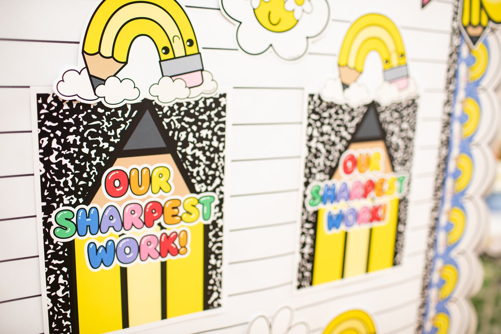 Printable Bright Rainbow Student Work Display | School Days