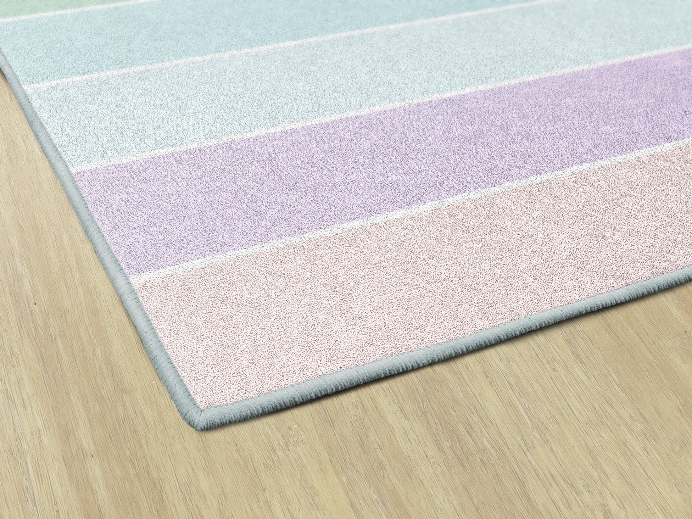 Pastel Rainbow Stripe Classroom Rug by Schoolgirl Style