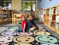 Load image into Gallery viewer, Composition Notebook with Pastel Smileys Classroom Rug by Schoolgirl Style