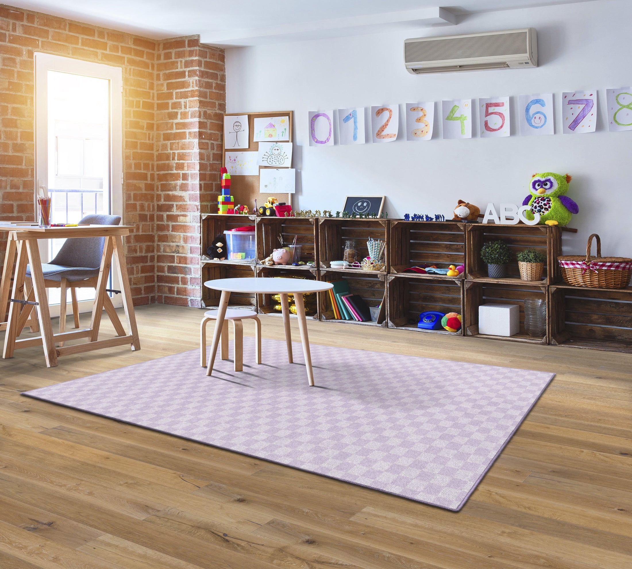 Lavender Checkerboard Rug