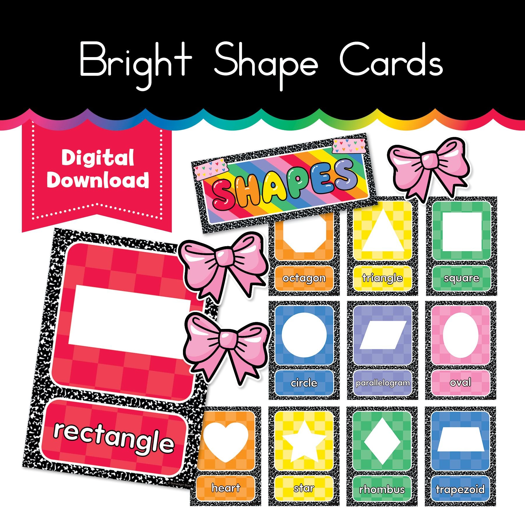Bright Shape Cards