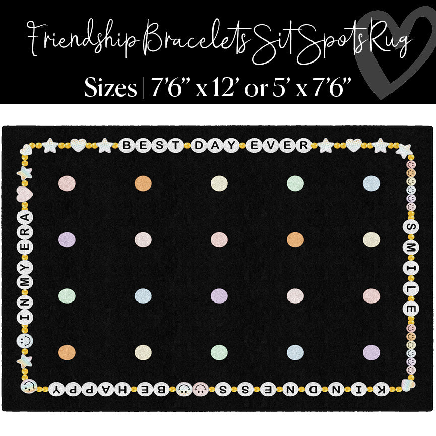 Friendship Bracelet Sit Spots Classroom Rug by Schoolgirl Style