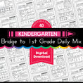 Load image into Gallery viewer, Printable Bridge To First Grade Daily Mix Digital Summer Workbook
