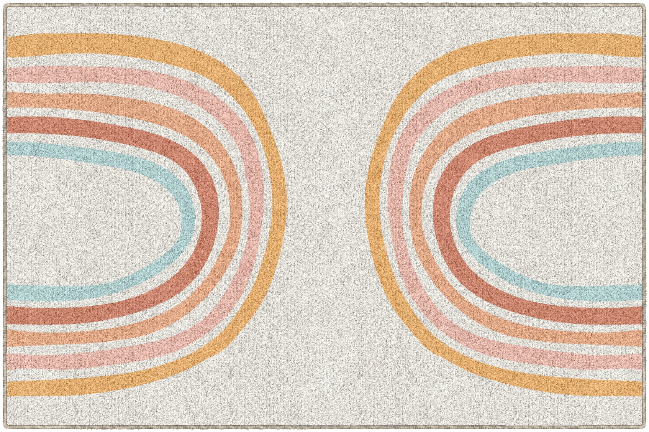 Retro Rainbows Classroom Rug by Flagship