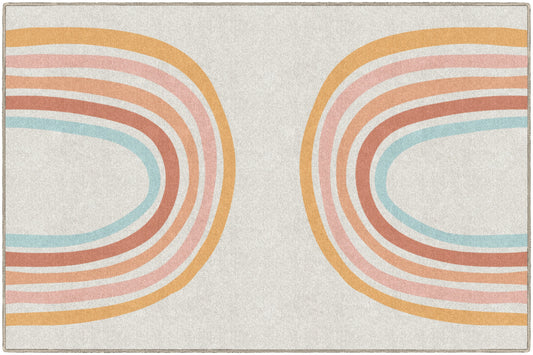 Retro Rainbows Classroom Rug by Flagship