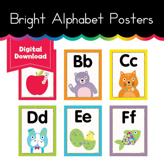Bright Alphabet Posters