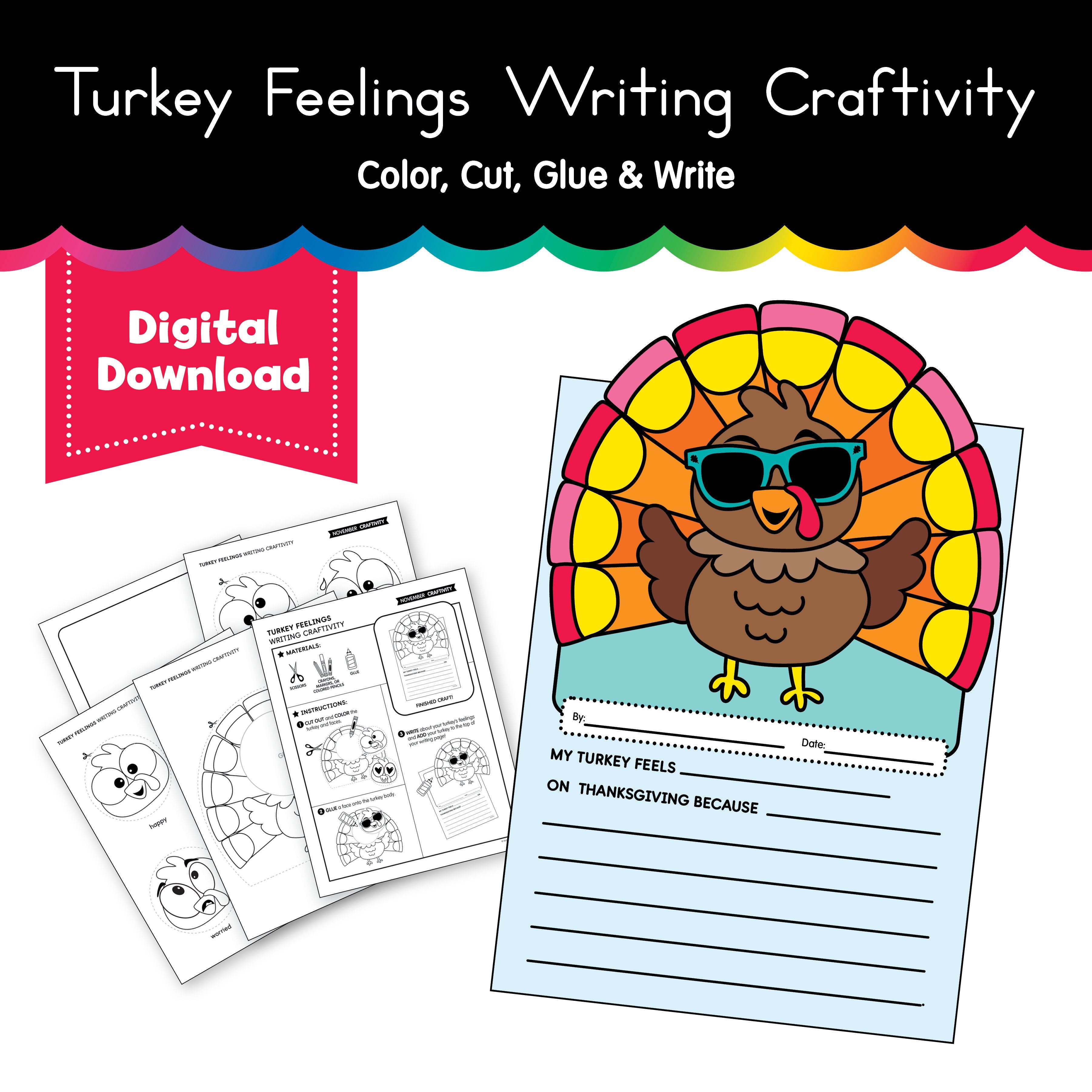 Printable Turkey Feelings Writing Craftivity