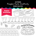 Load image into Gallery viewer, Printable October Pumpkin Facts Craftivity Bulletin Board Set