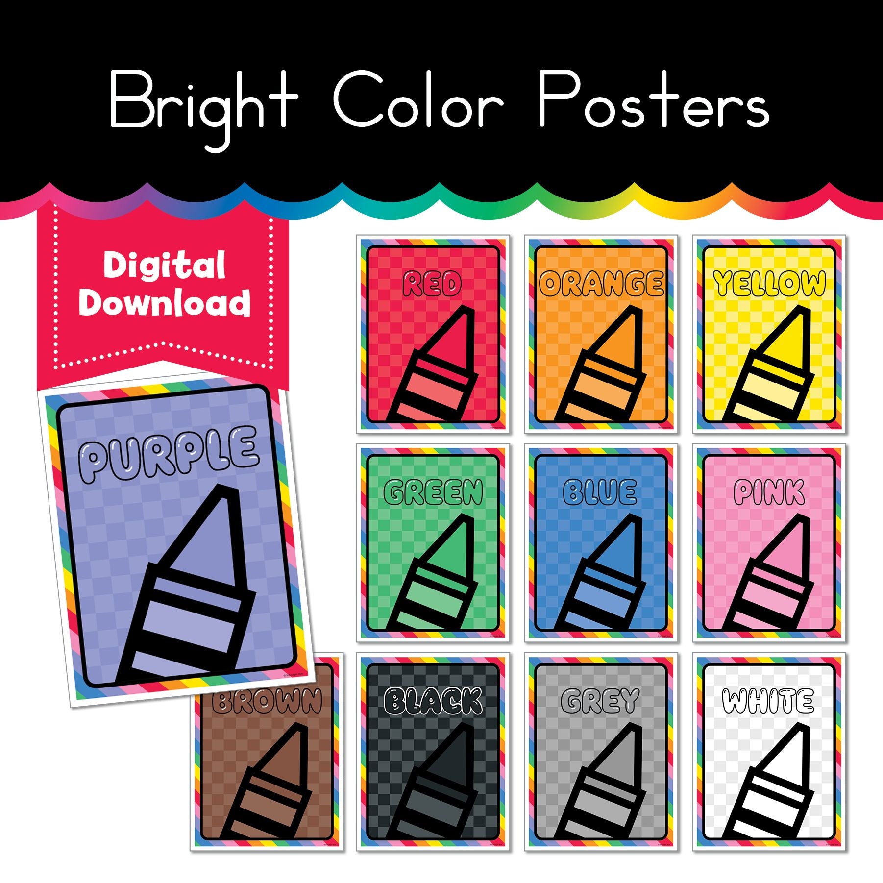 Bright Color Posters