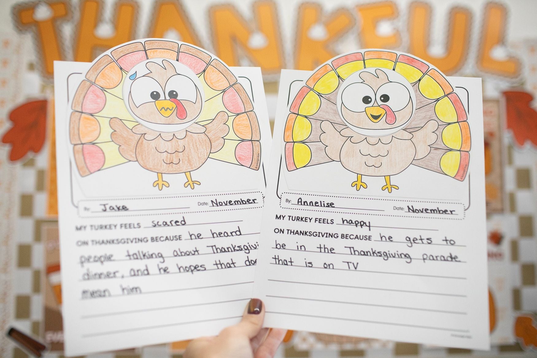 Printable Turkey Feelings Writing Craftivity