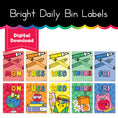 Load image into Gallery viewer, Bright Daily Bin Labels