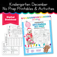 Load image into Gallery viewer, December Kindergarten Packet
