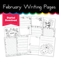 Load image into Gallery viewer, February Writing Pages