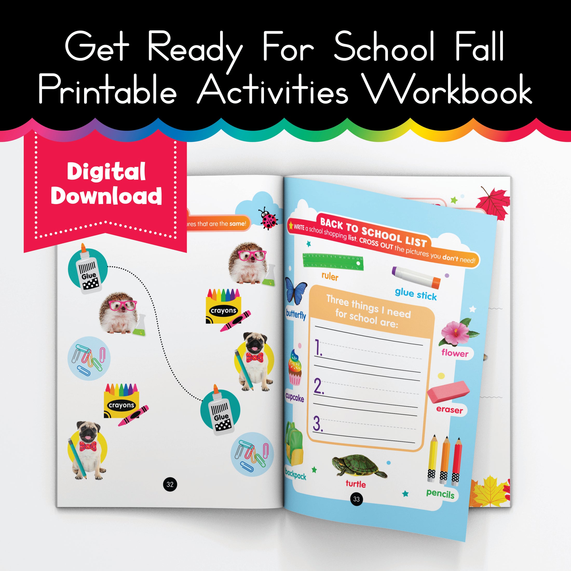Fall Activities Printable Workbook