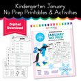 Load image into Gallery viewer, Kindergarten January No Prep Printables & Activities