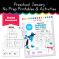 Load image into Gallery viewer, Preschool January No Prep Printables & Activities