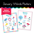 Load image into Gallery viewer, January Words Poster