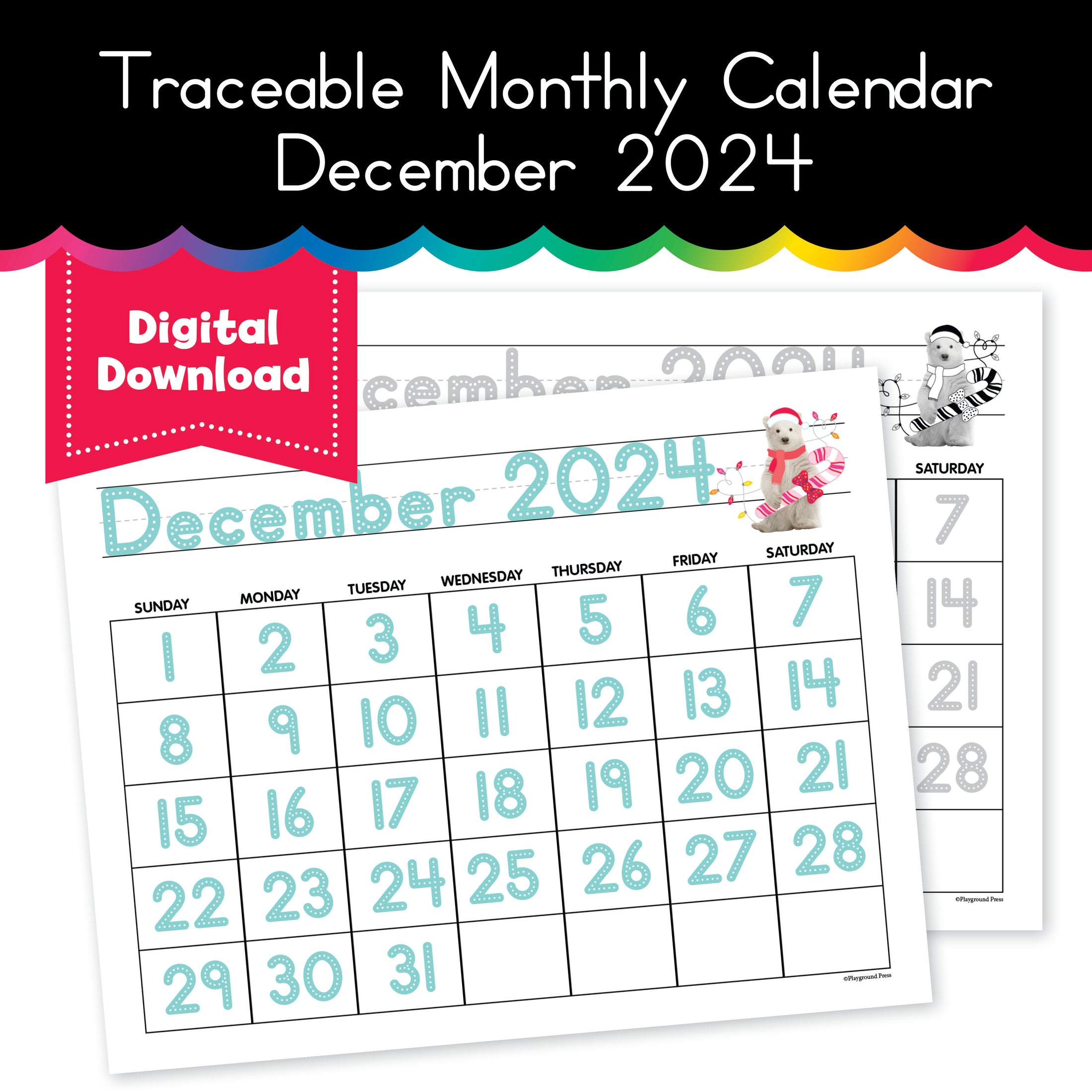 December 2024 Traceable Calendar
