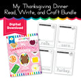 Load image into Gallery viewer, Playground Press | My Thanksgiving Dinner Read, Write and Craft Activity Bundle