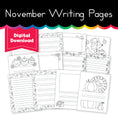 Load image into Gallery viewer, November Writing Center Pages