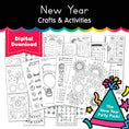 Load image into Gallery viewer, Printable January New Year Crafts and Activities Party Pack