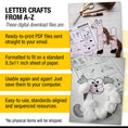 Load image into Gallery viewer, Printable Letter Crafts A-Z