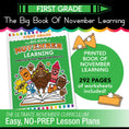 Load image into Gallery viewer, The Big Book of November Learning First Grade