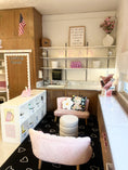 Load image into Gallery viewer, Black and White Hearts Classroom Rug by Schoolgirl Style