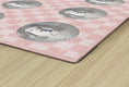 Load image into Gallery viewer, Pink Checkerboard Disco Ball Sit Spots Classroom Rug by Schoolgirl Style