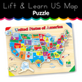 Load image into Gallery viewer, Lift & Learn USA Map Puzzle