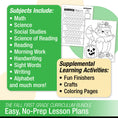Load image into Gallery viewer, Printable First Grade Fall Homeschool Curriculum Bundle (September, October, November)