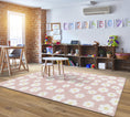 Load image into Gallery viewer, Retro Daisies on Pink Classroom Rug by Schoolgirl Style