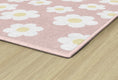 Load image into Gallery viewer, Retro Daisies on Pink Classroom Rug by Schoolgirl Style